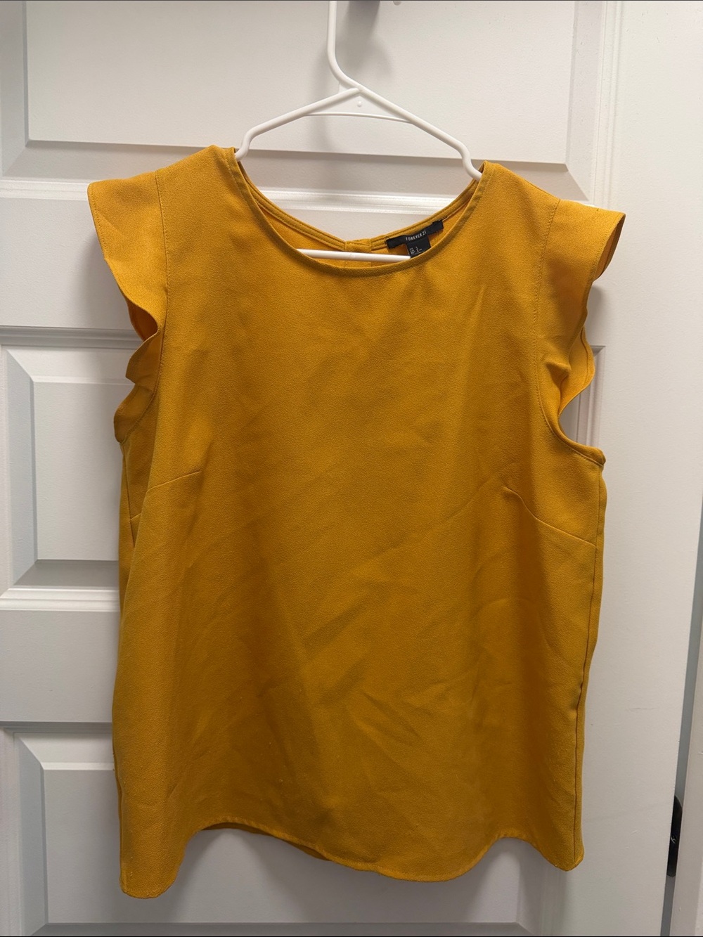 Forever 21 Mustard Yellow Ruffle Sleeve Camisole